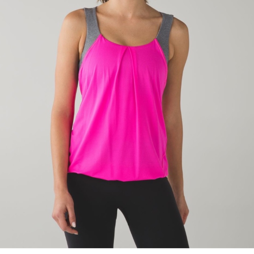 Lululemon Women’s Nouveau Limits Tank Raspberry Glo Light Size 8‎